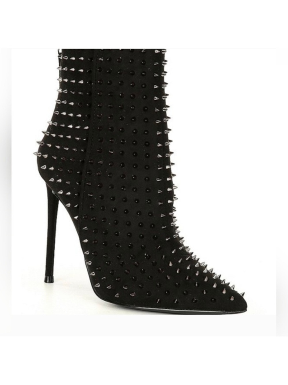 Steve Madden Black Stud Spike Pointed Stiletto Ankle Boots